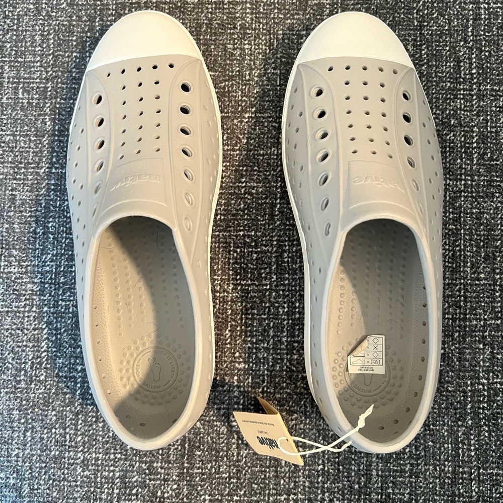 Natives Women’s Jefferson Shoes, pigeon grey/shell white US Size M6/W8